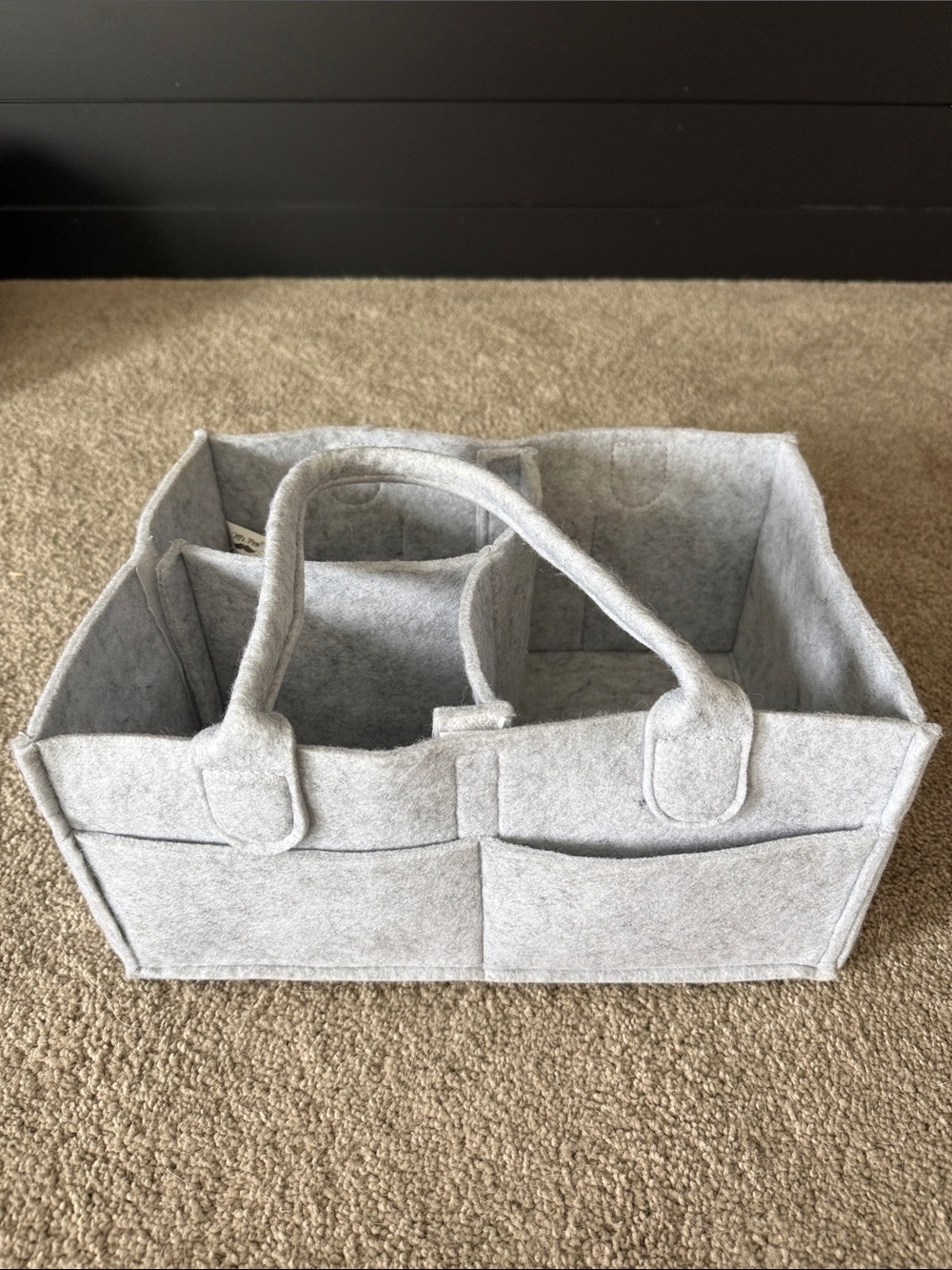 Mr. Pen® Light Gray Felt Tote Organizer with Handles